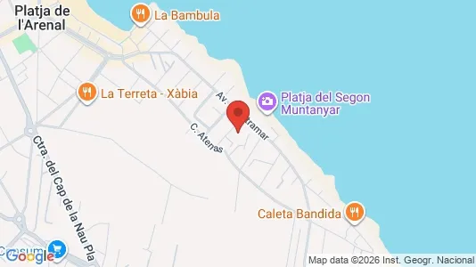Apartments for rent i Jávea/Xàbia - kort over placeringen