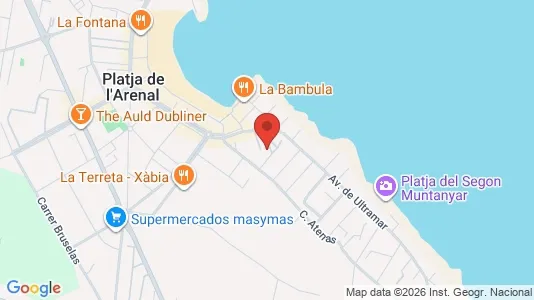 Apartments for rent i Jávea/Xàbia - kort over placeringen
