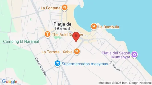 Apartments for rent i Jávea/Xàbia - kort over placeringen