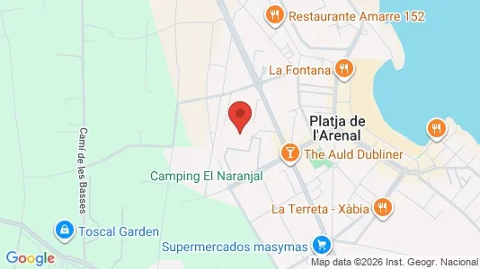 Apartments for rent i Jávea/Xàbia - kort over placeringen
