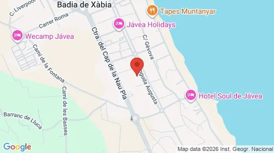 Apartments for rent i Jávea/Xàbia - kort over placeringen
