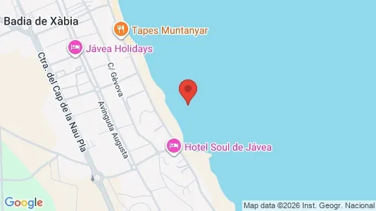 Apartments for rent i Jávea/Xàbia - kort over placeringen
