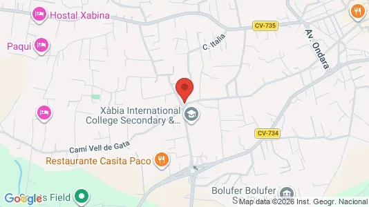 Apartments for rent i Jávea/Xàbia - kort over placeringen