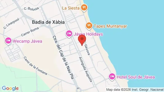 Apartments for rent i Jávea/Xàbia - kort over placeringen
