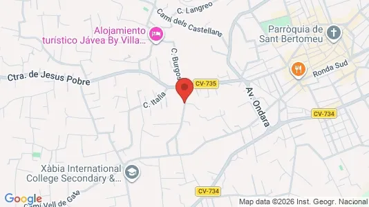 Apartments for rent i Jávea/Xàbia - kort over placeringen
