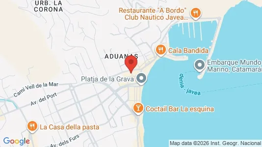 Apartments for rent i Jávea/Xàbia - kort over placeringen