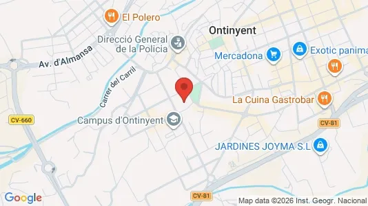 Apartments for rent i Ontinyent - kort over placeringen