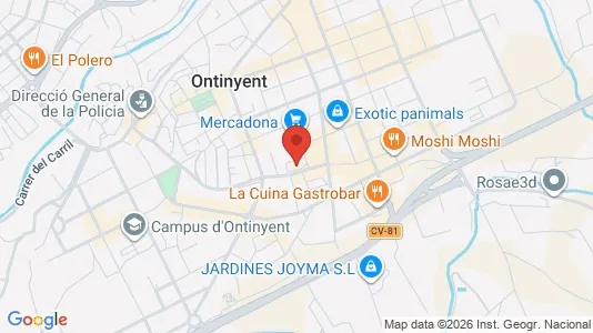 Apartments for rent i Ontinyent - kort over placeringen
