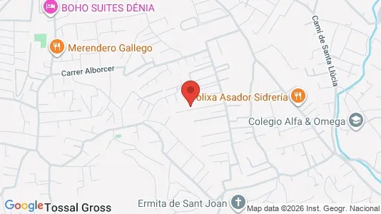 Apartments for rent i Dénia - kort over placeringen