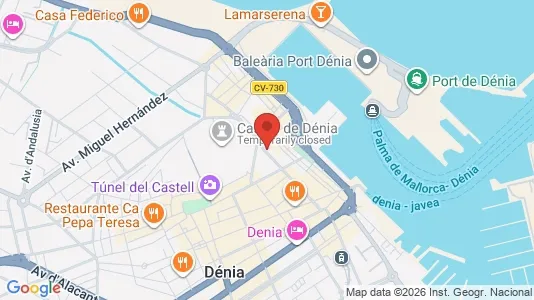 Apartments for rent i Dénia - kort over placeringen
