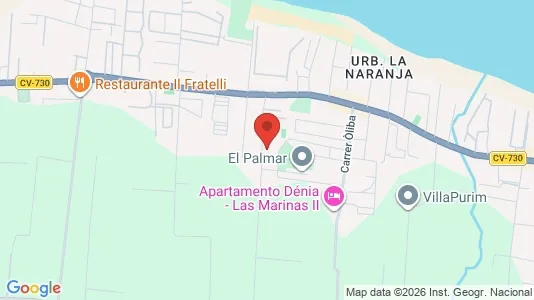 Apartments for rent i Dénia - kort over placeringen