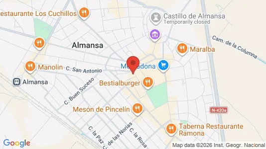 Apartments for rent i Almansa - kort over placeringen