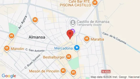 Apartments for rent i Almansa - kort over placeringen
