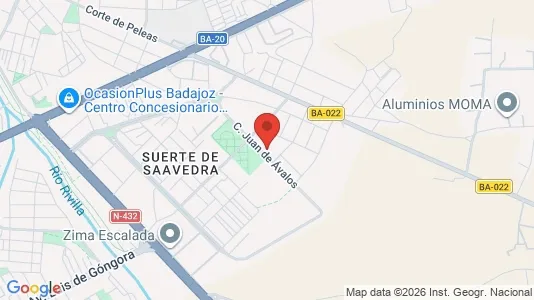 Apartments for rent i Badajoz - kort over placeringen