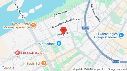 Apartments for rent i Badajoz - kort over placeringen