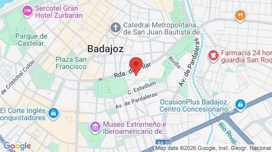 Apartments for rent i Badajoz - kort over placeringen