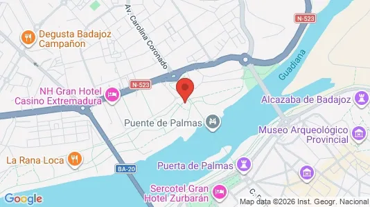 Apartments for rent i Badajoz - kort over placeringen
