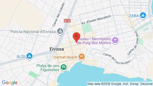 Apartments for rent i Eivissa - kort over placeringen