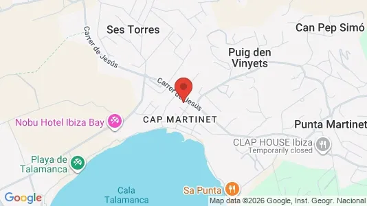 Apartments for rent i Santa Eulària des Riu - kort over placeringen