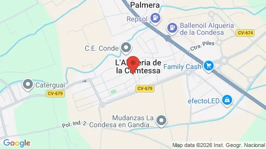 Apartments for rent i L'Alqueria de la Comtessa - kort over placeringen