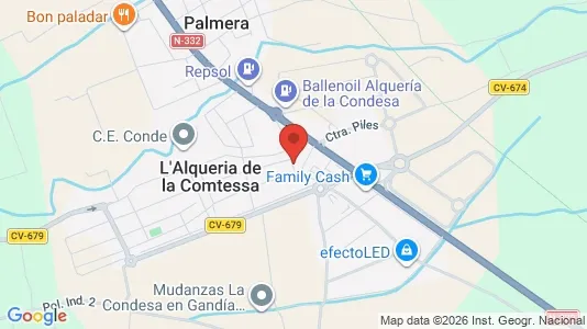 Apartments for rent i L'Alqueria de la Comtessa - kort over placeringen