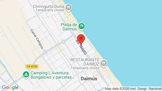 Apartments for rent i Daimús - kort over placeringen