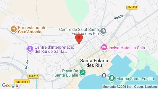 Apartments for rent i Santa Eulària des Riu - kort over placeringen