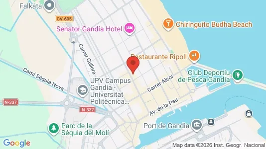 Apartments for rent i Gandia - kort over placeringen