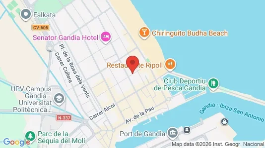 Apartments for rent i Gandia - kort over placeringen