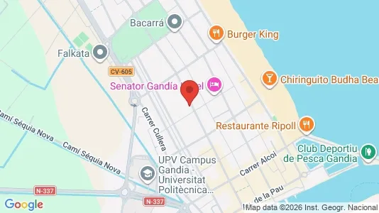 Apartments for rent i Gandia - kort over placeringen