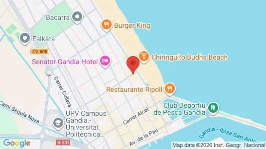 Apartments for rent i Gandia - kort over placeringen