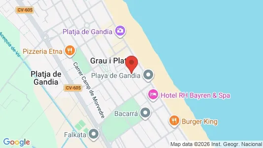 Apartments for rent i Gandia - kort over placeringen