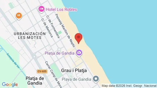 Apartments for rent i Gandia - kort over placeringen