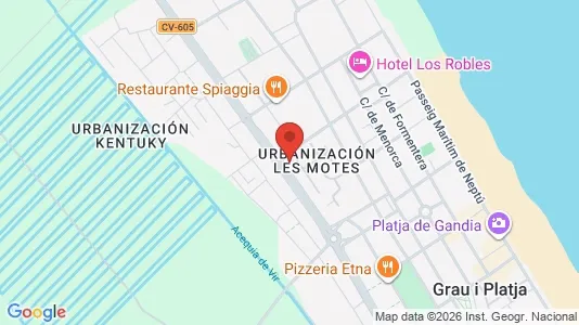Apartments for rent i Gandia - kort over placeringen