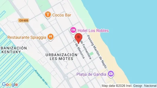 Apartments for rent i Gandia - kort over placeringen