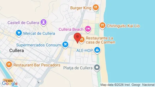 Apartments for rent i Cullera - kort over placeringen