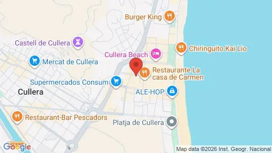 Apartments for rent i Cullera - kort over placeringen