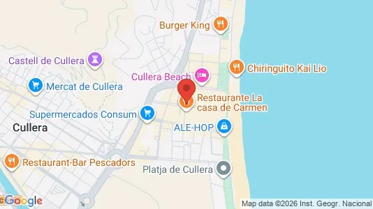 Apartments for rent i Cullera - kort over placeringen