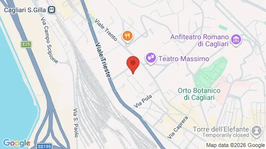 Rooms for rent i Cagliari - kort over placeringen