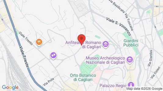 Apartments for rent i Cagliari - kort over placeringen