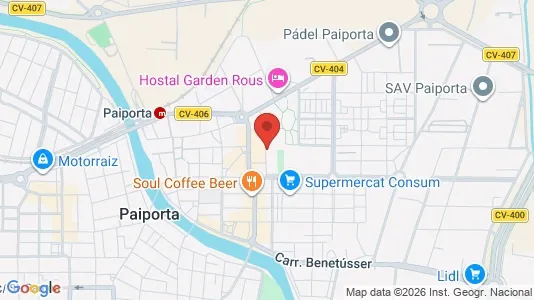 Apartments for rent i Paiporta - kort over placeringen