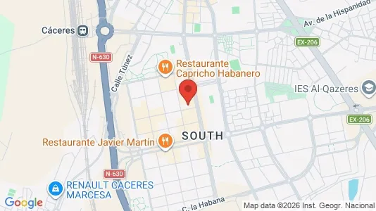 Apartments for rent i Cáceres - kort over placeringen