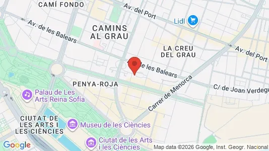 Apartments for rent i Valencia Camins al Grau - kort over placeringen