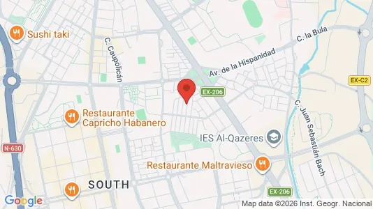 Apartments for rent i Cáceres - kort over placeringen