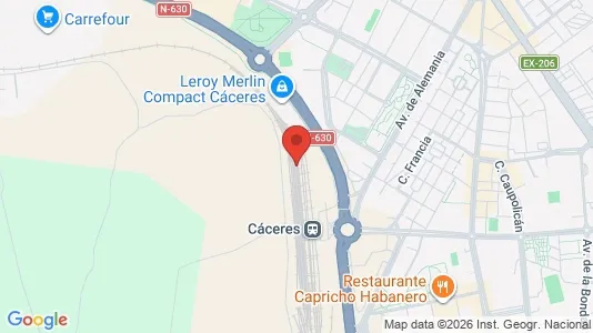 Apartments for rent i Cáceres - kort over placeringen