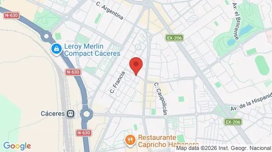 Apartments for rent i Cáceres - kort over placeringen