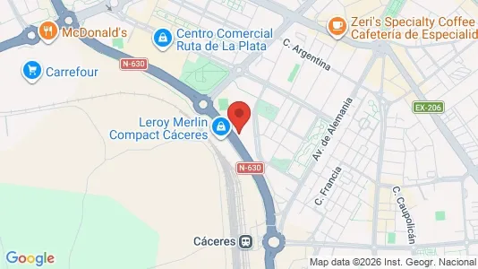 Apartments for rent i Cáceres - kort over placeringen