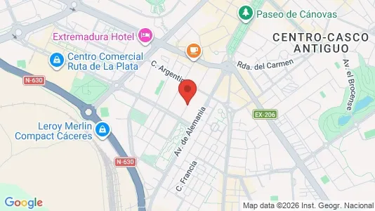 Apartments for rent i Cáceres - kort over placeringen