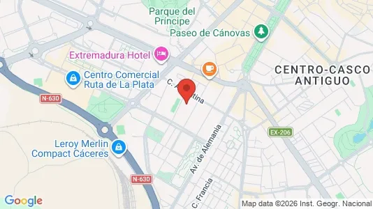 Apartments for rent i Cáceres - kort over placeringen