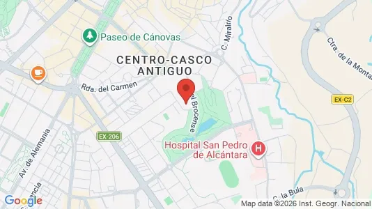 Apartments for rent i Cáceres - kort over placeringen